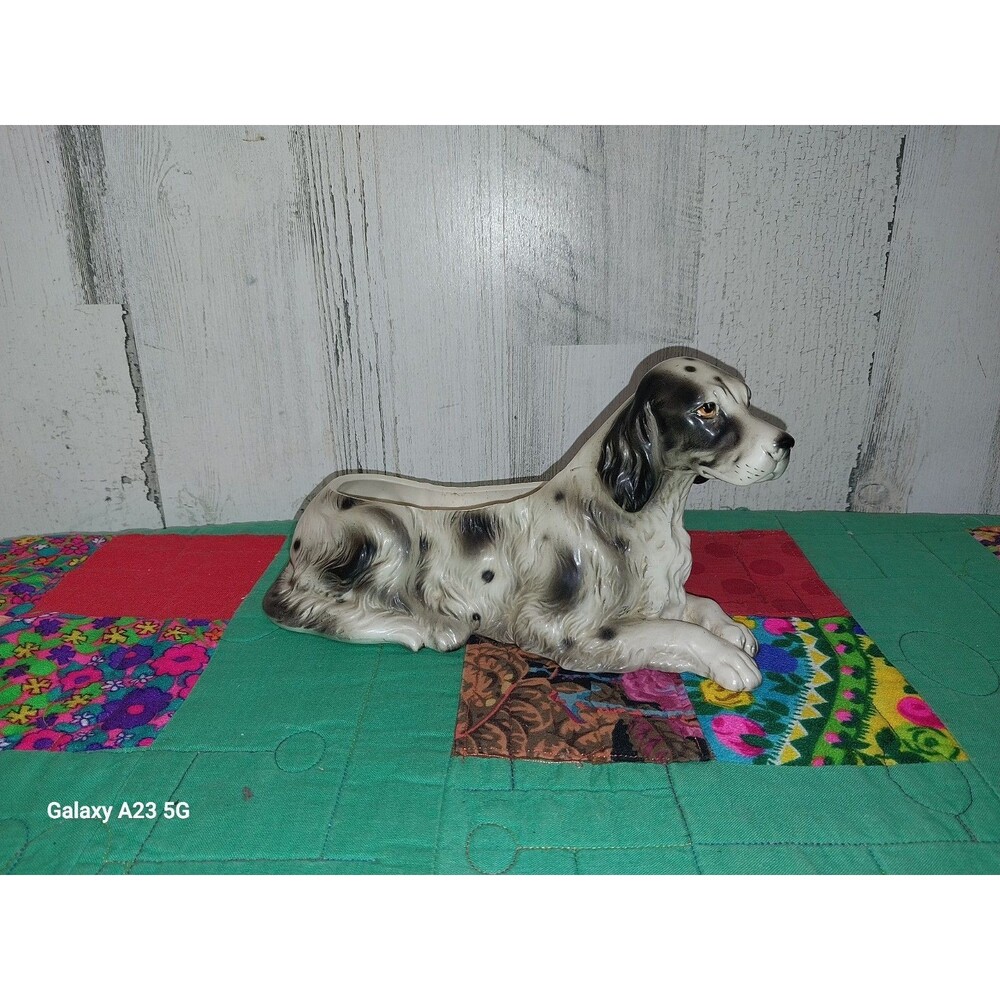 Vintage NAPCO English Setter Dog Planter